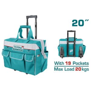 Trolley Porta Utensili 20" portata 20kg 19 Tasche con Manico Telescopico